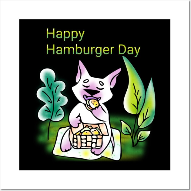 Happy hamburger Day Wall Art by maryglu